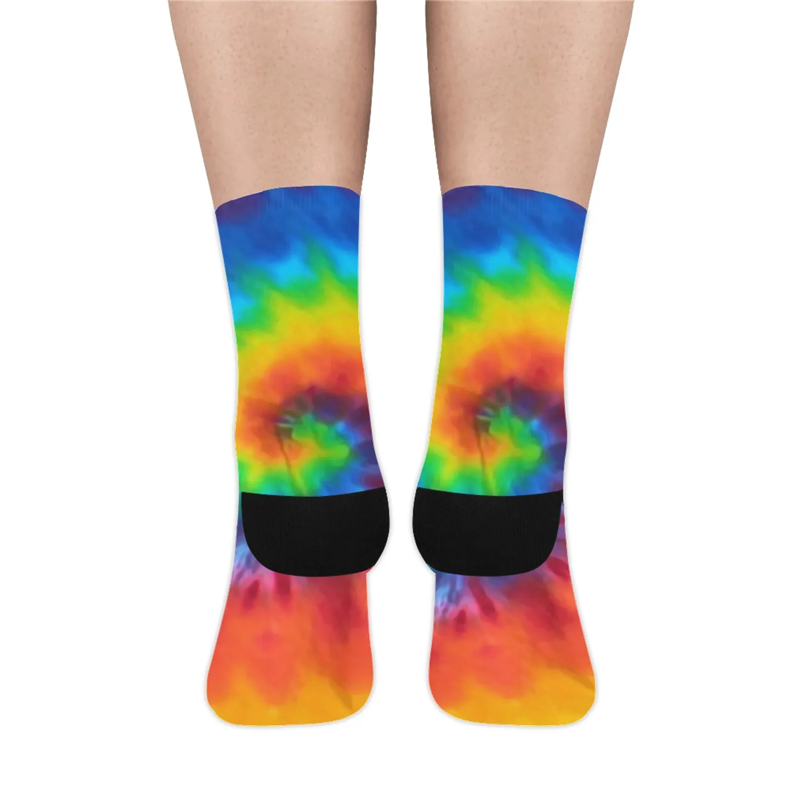 Rainbow Tie-Dye Smooth-Touch Unisex Crew Socks