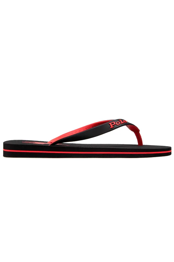 Ralph Lauren Flip-Flops Pony Logo Black