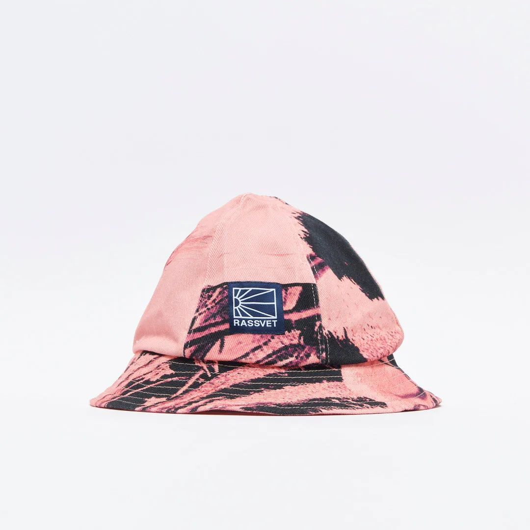 Rassvet - Men Flower Print Denim Bucket Hat Woven (Pink)