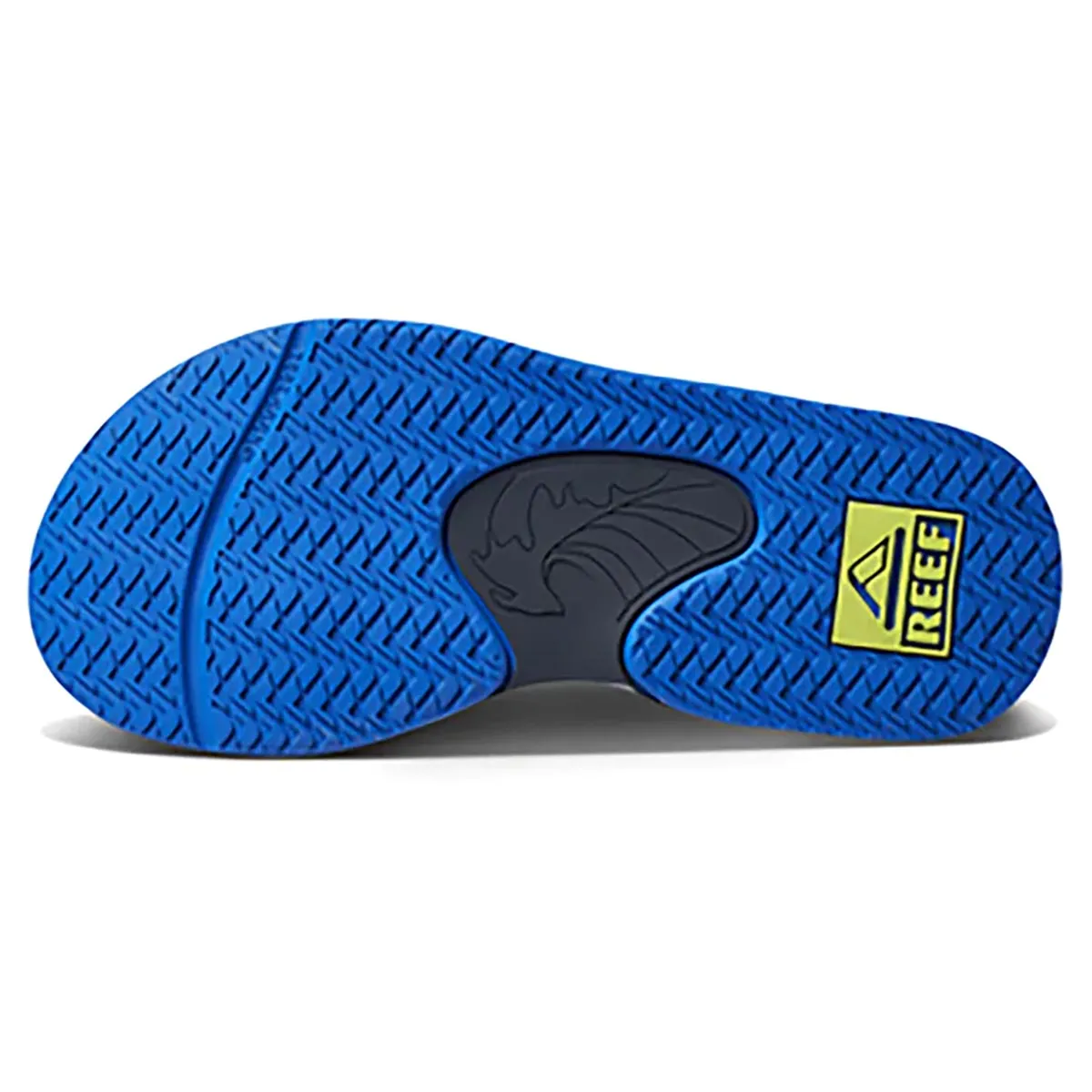 Reef Boy's Fanning Flip Flops - Navy/Lime