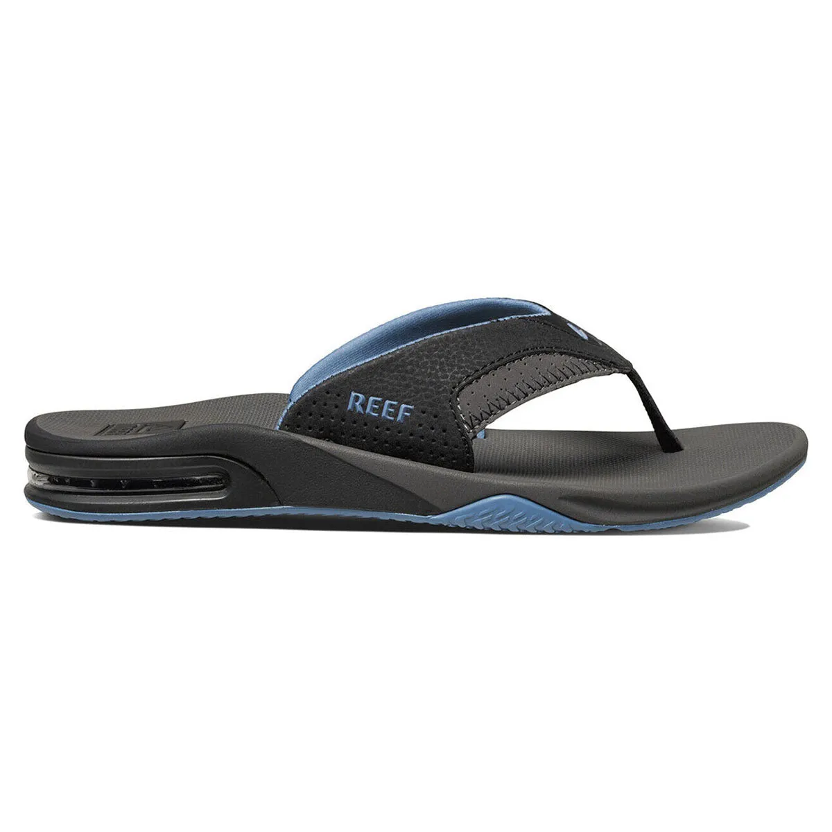 Reef Men's Fanning Flip Flops - Grey/Light Blue