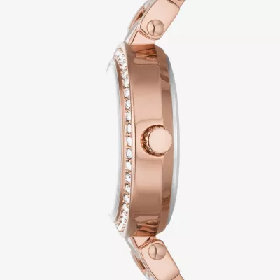 Relic By Fossil Anita Womens Crystal Accent Rose Goldtone Bracelet Watch Zr34628