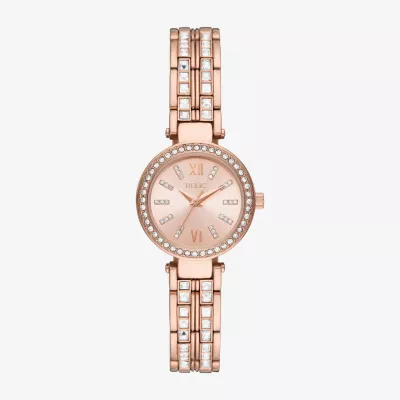 Relic By Fossil Anita Womens Crystal Accent Rose Goldtone Bracelet Watch Zr34628