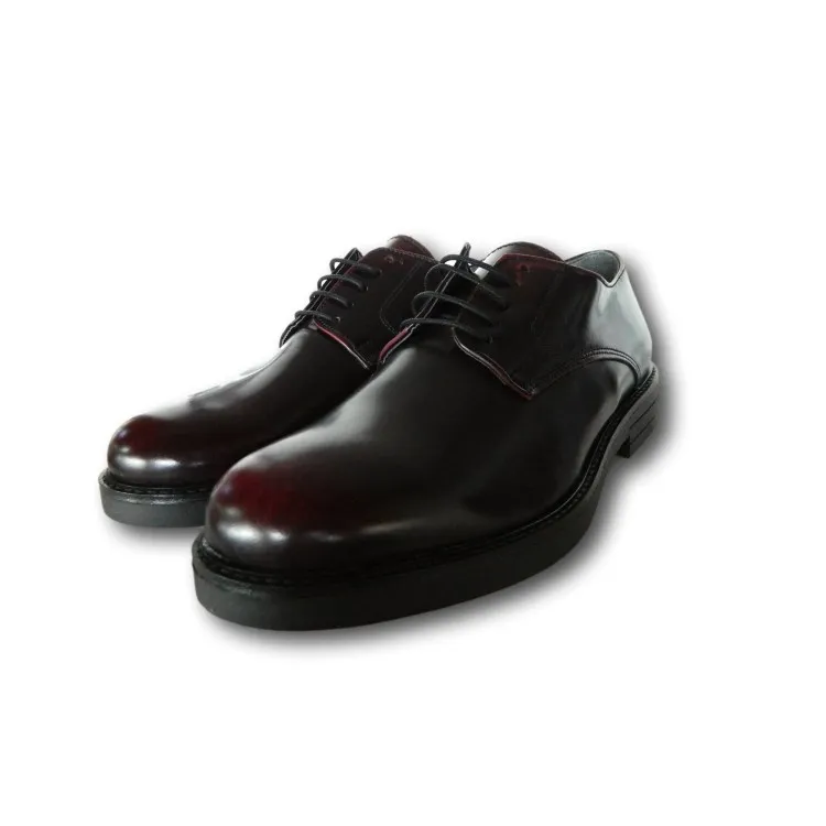 Richard Made in Italy 18241A Scarpe Uomo Derby Stringate Abrasivato Bordeaux