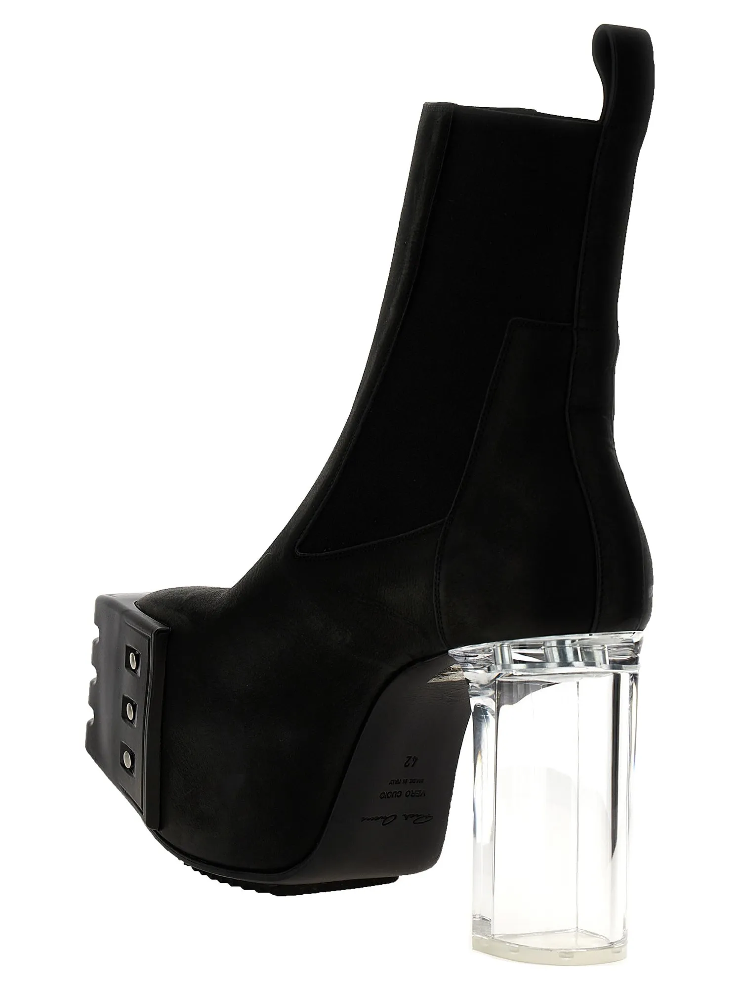 Rick Owens    Rick Owens 'Grilled Platforms 45' Ankle Boots