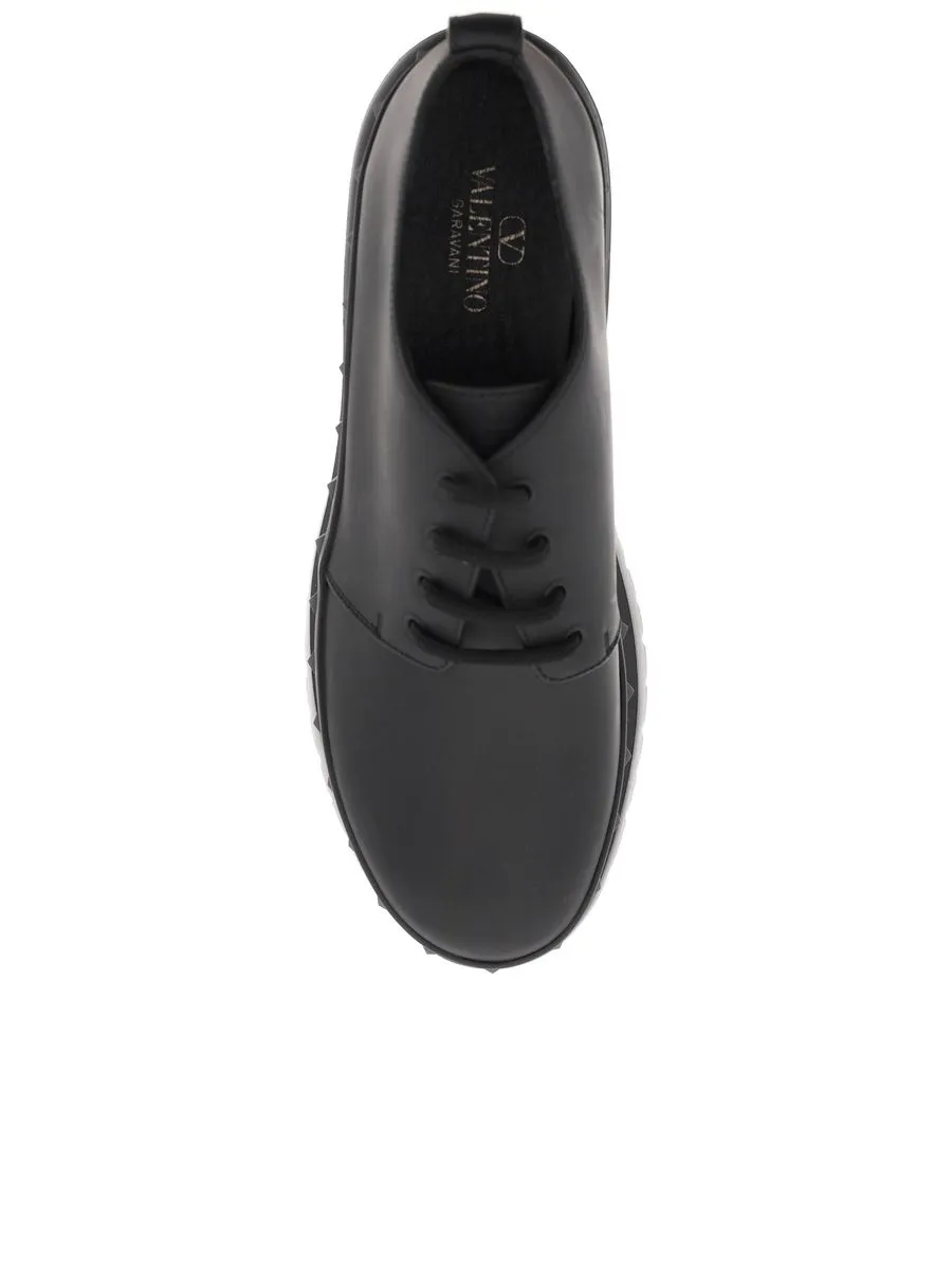 Rockstud Mway Leather Derby Shoes