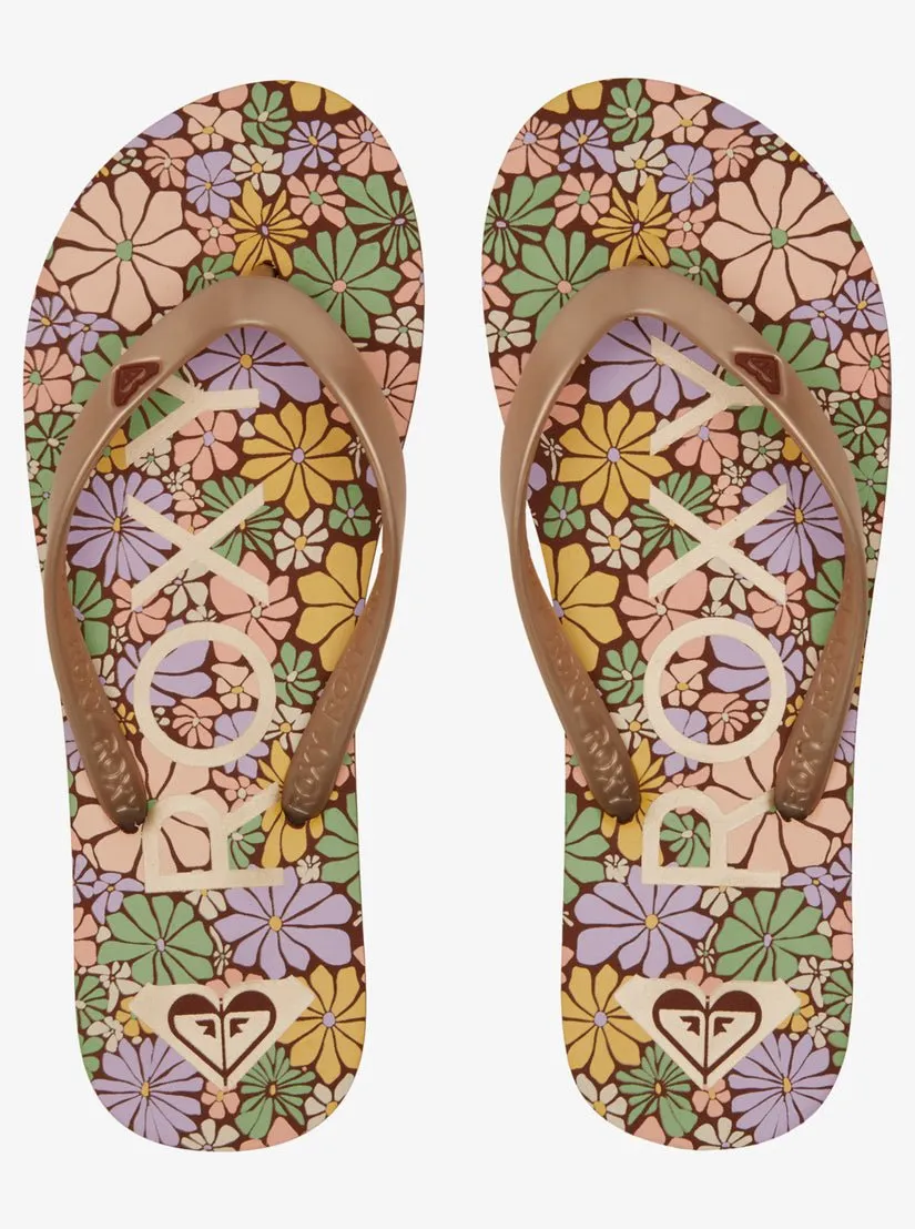 Roxy Tahiti Women's Flip Flops - Brown Combo