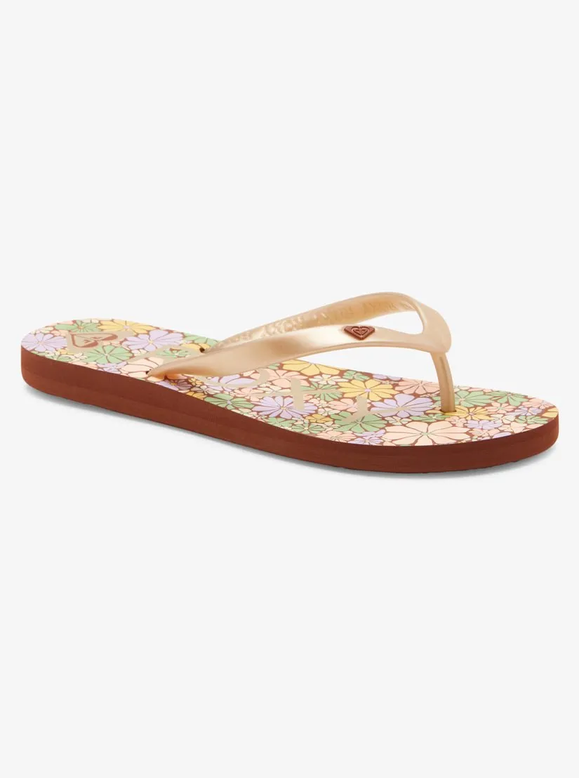 Roxy Tahiti Women's Flip Flops - Brown Combo