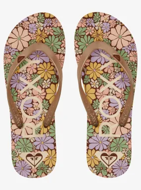 Roxy Tahiti Women's Flip Flops - Brown Combo