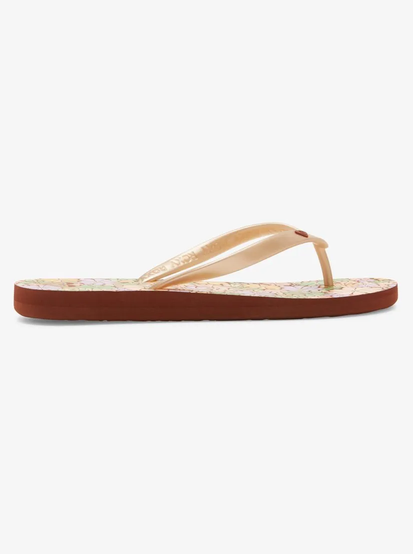 Roxy Tahiti Women's Flip Flops - Brown Combo