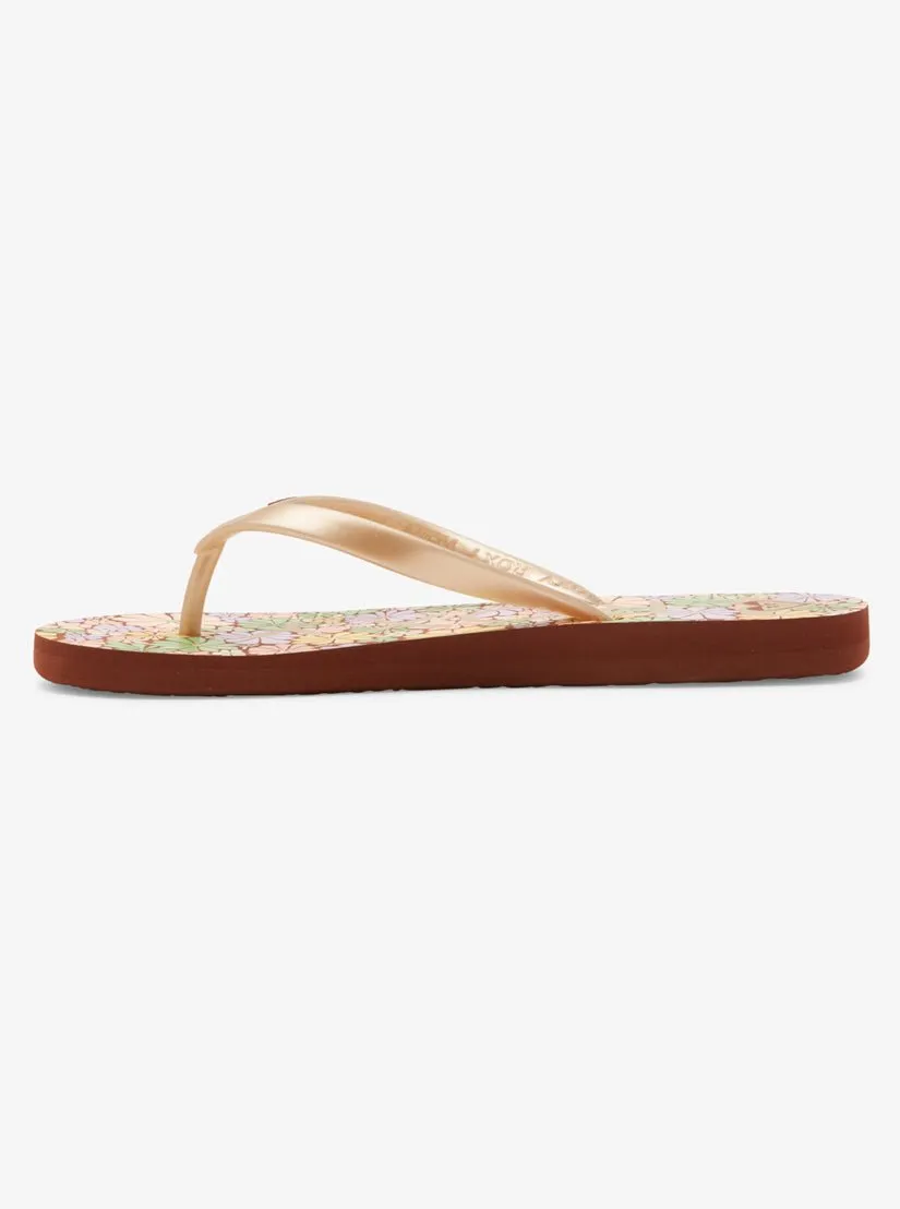 Roxy Tahiti Women's Flip Flops - Brown Combo