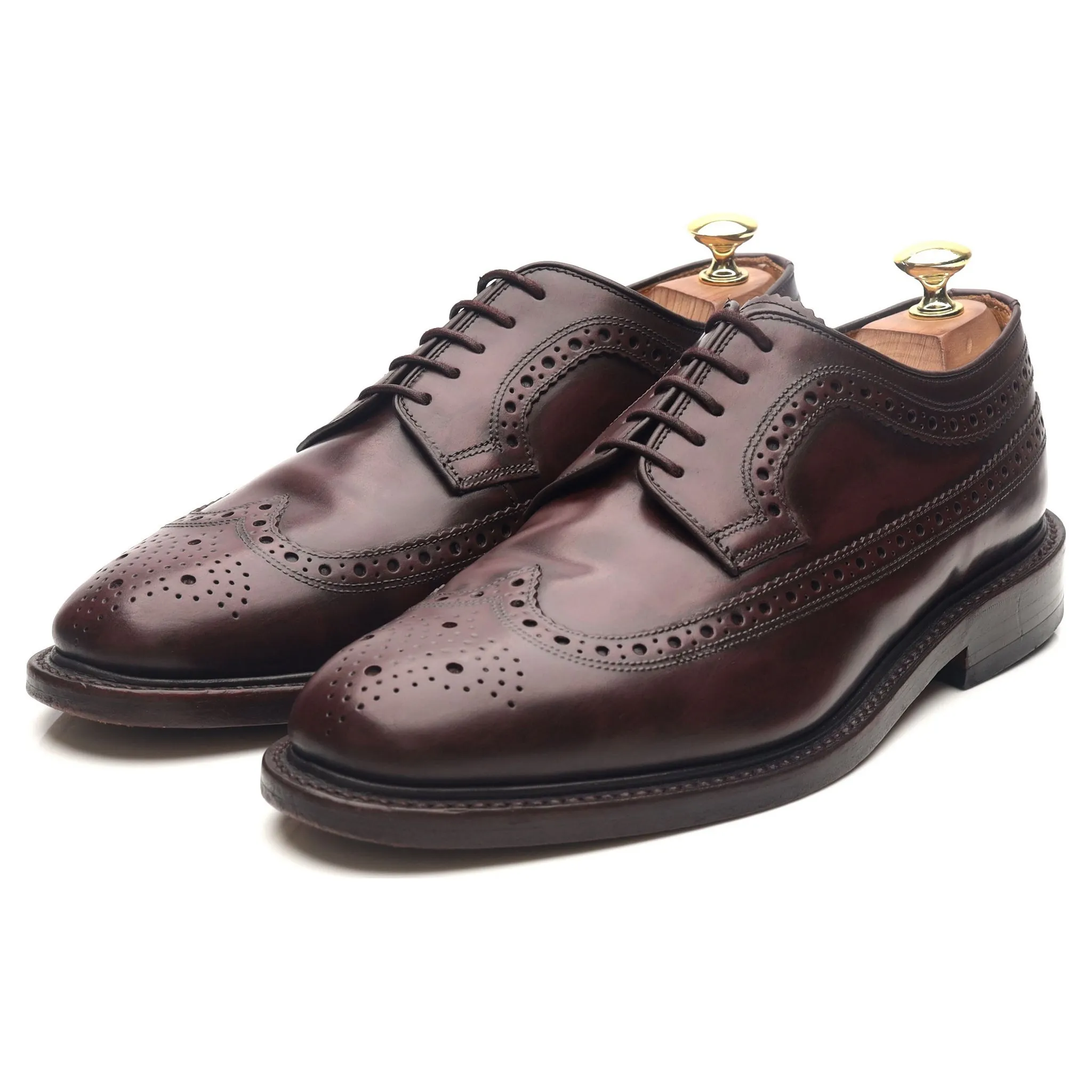 'Royal Brogue' Burgundy Leather Derby Brogues UK 8 F