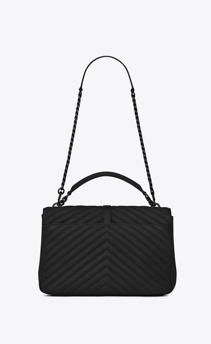 Saint Laurent Medium College Bag In Black