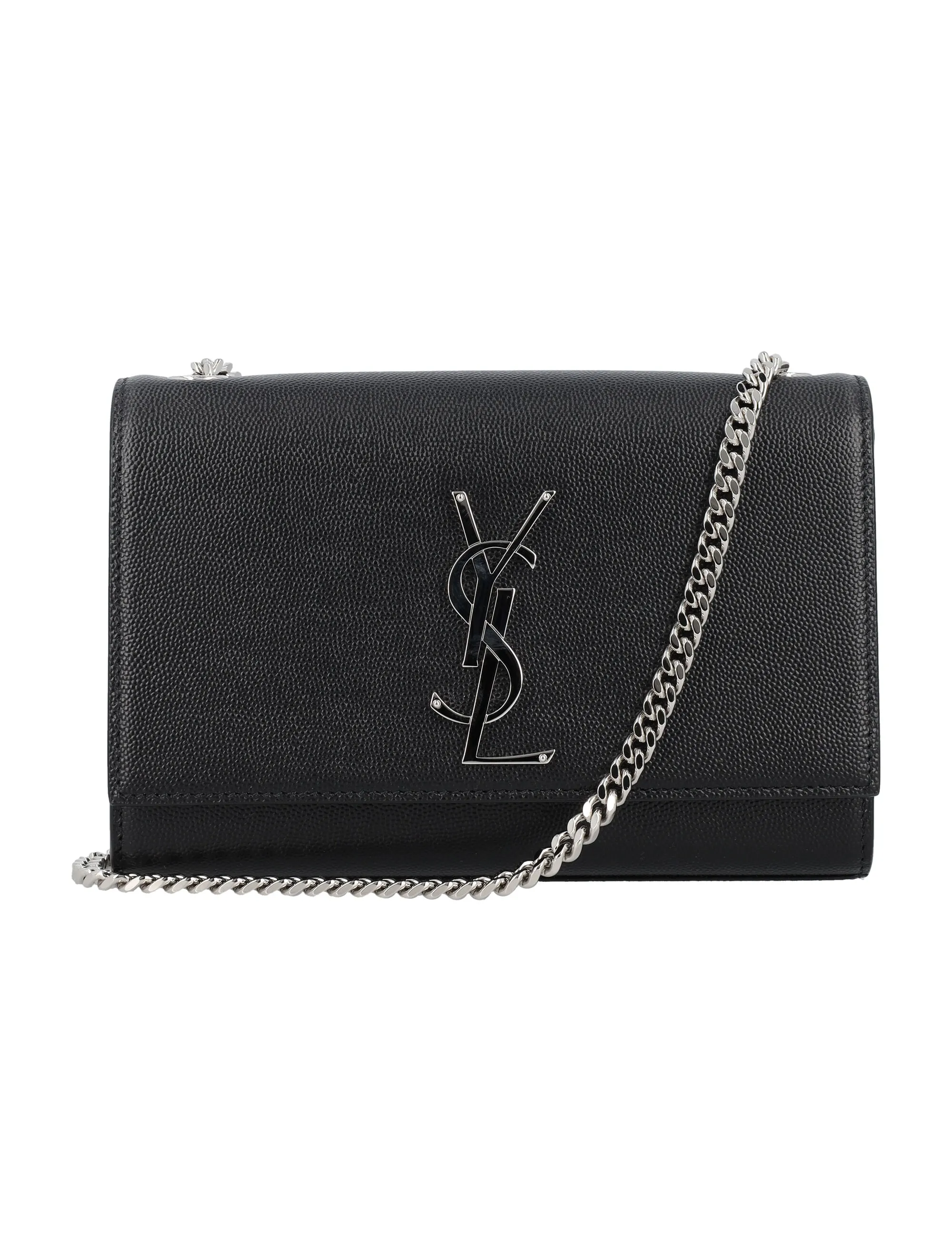 SAINT LAURENT Mini Kate Black Leather Handbag