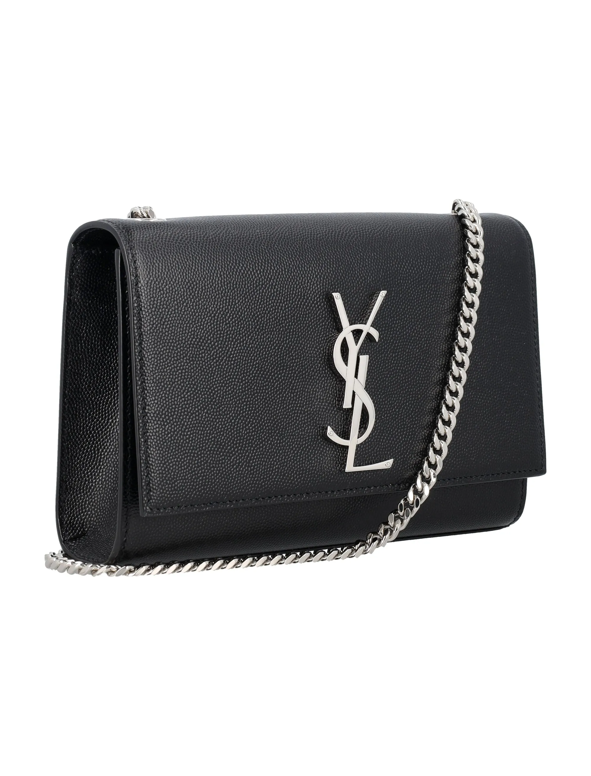 SAINT LAURENT Mini Kate Black Leather Handbag