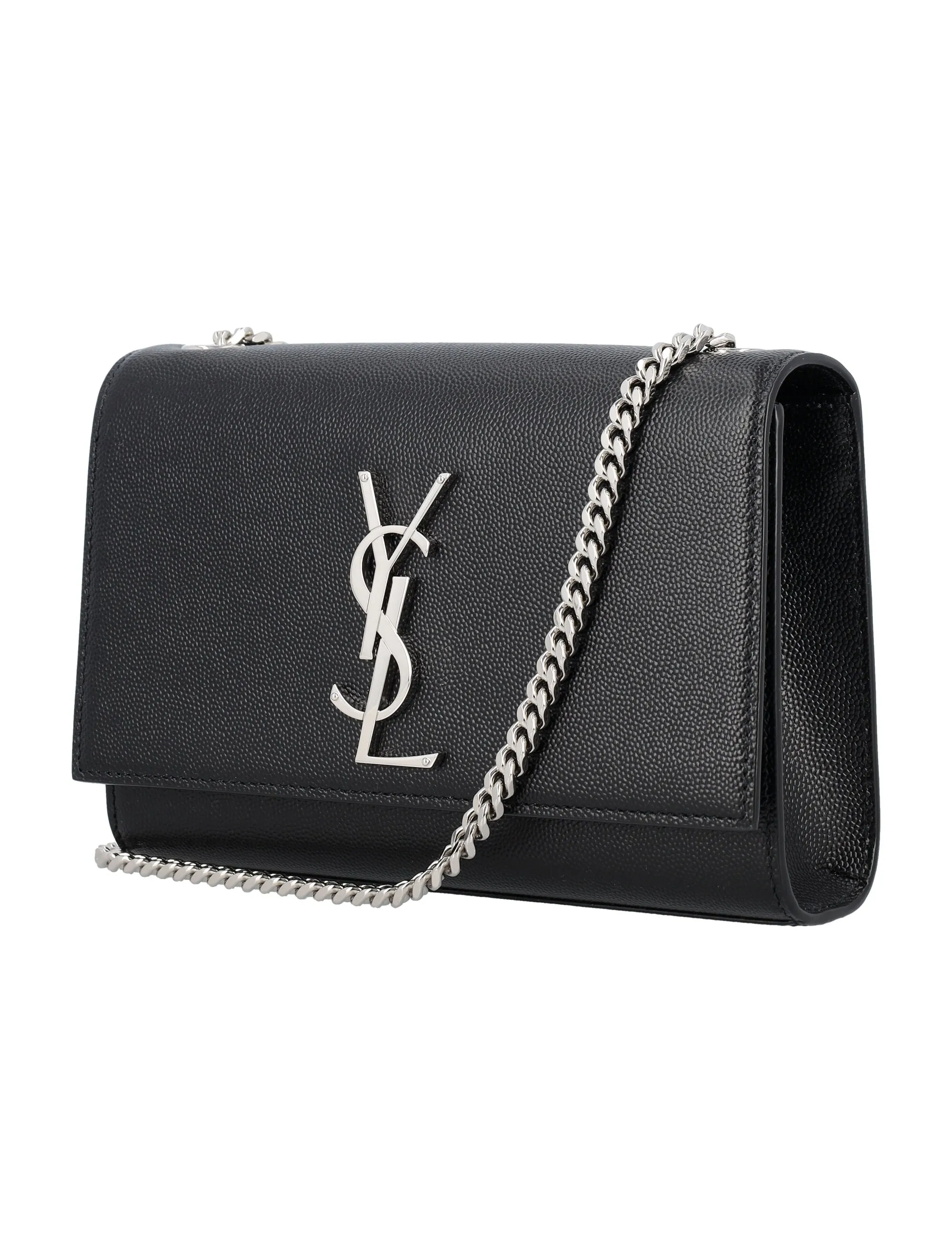 SAINT LAURENT Mini Kate Black Leather Handbag