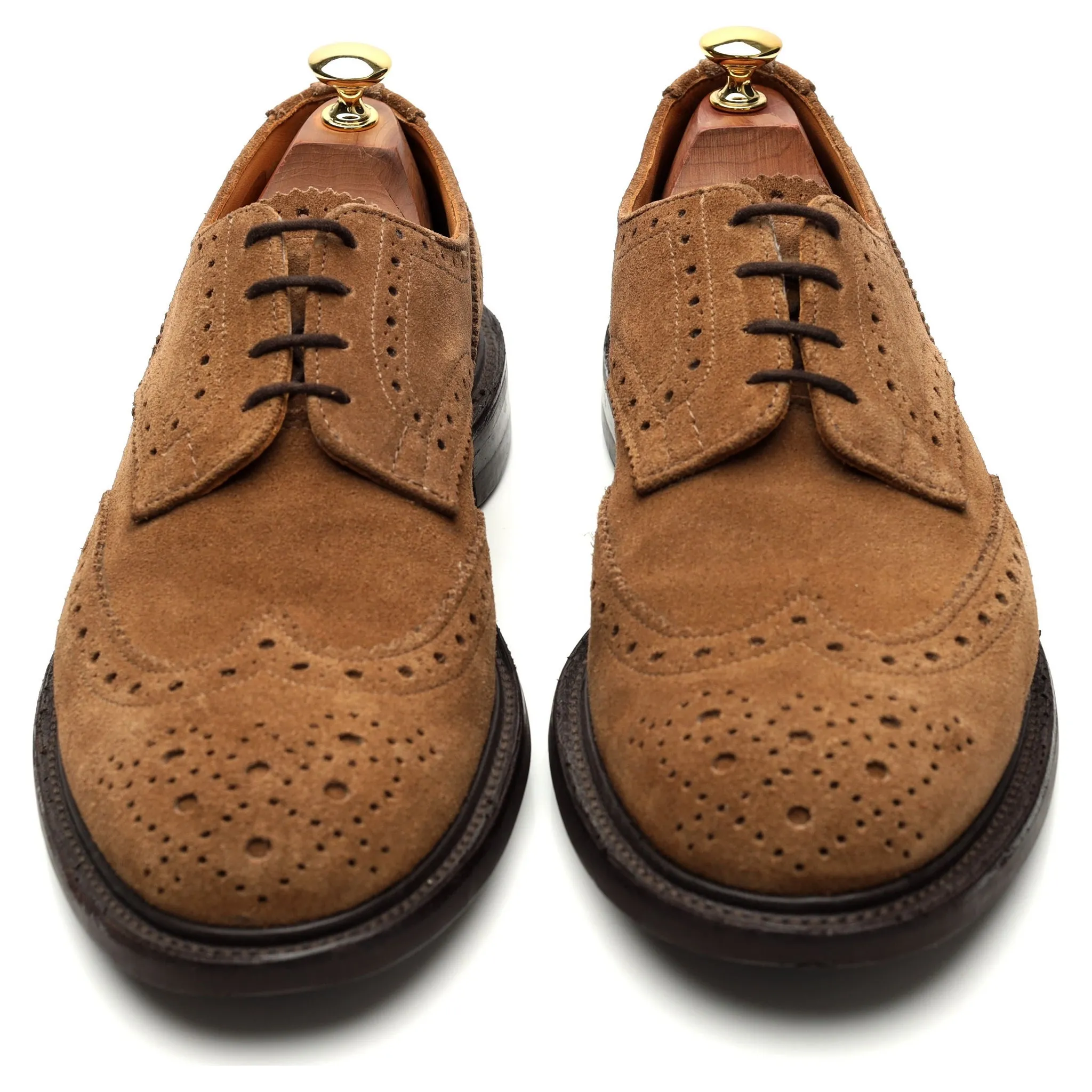 Sand Brown Suede Derby Brogues UK 9