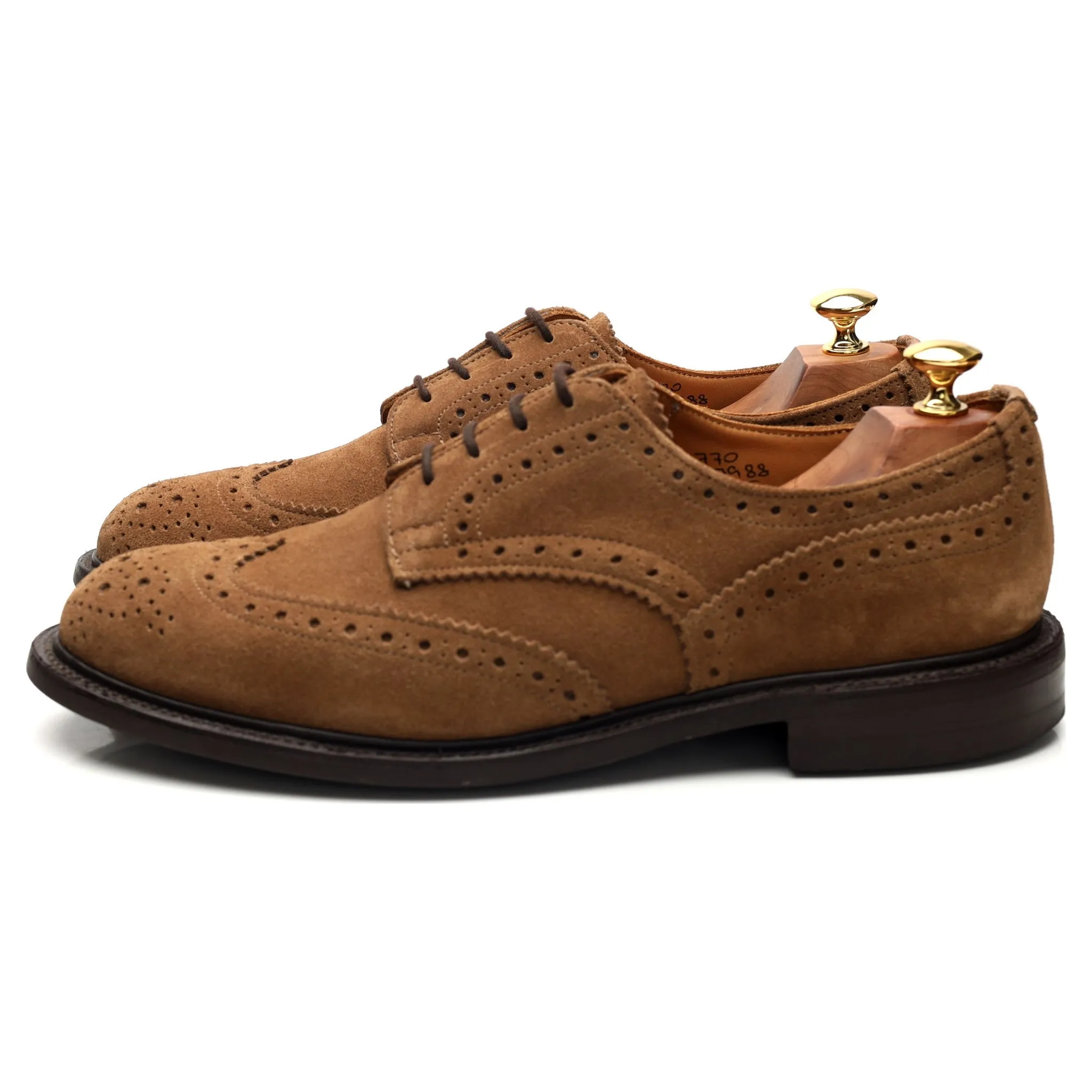 Sand Brown Suede Derby Brogues UK 9