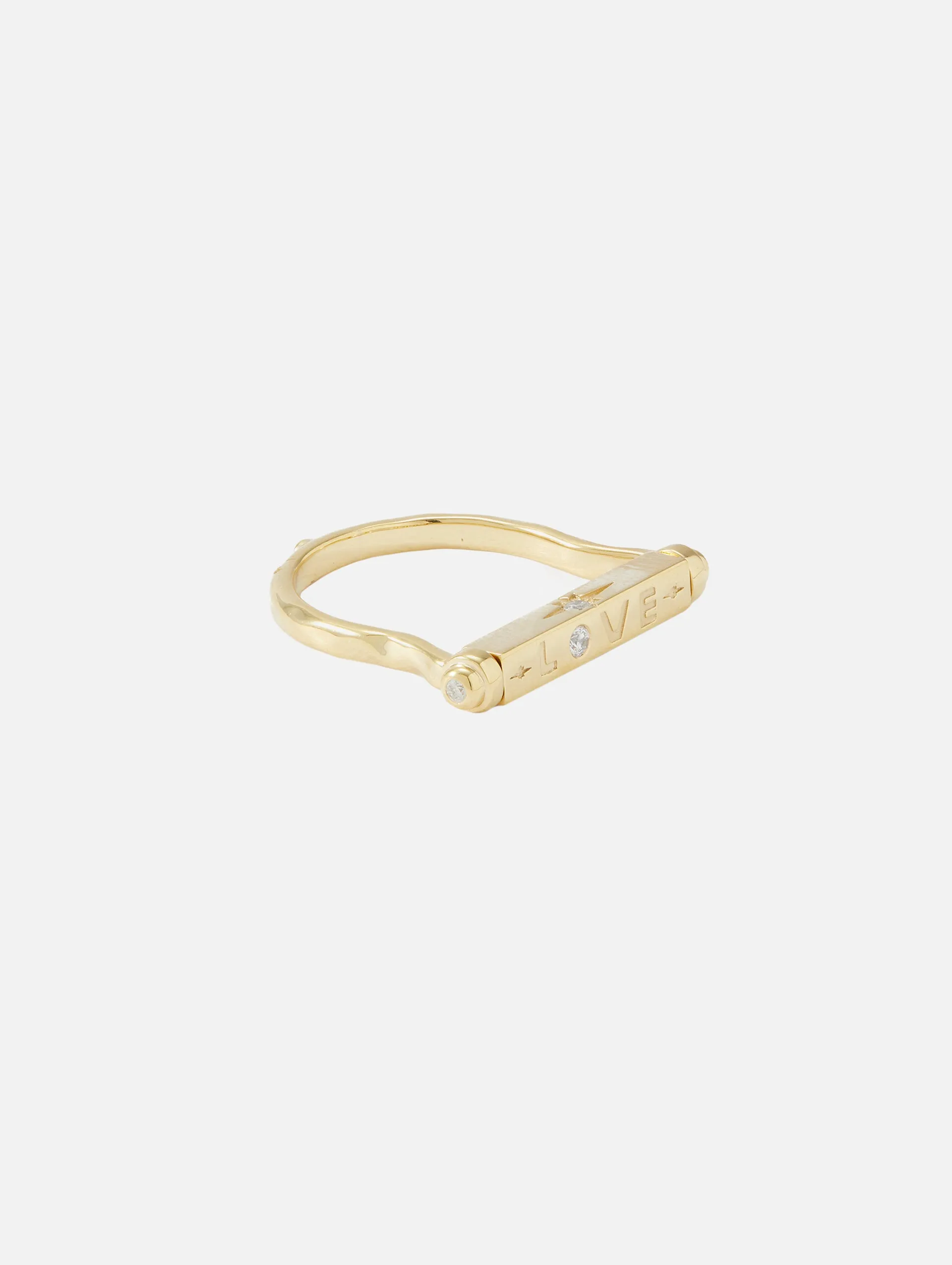 Show Your Love Engraved Narrow Flip Ring