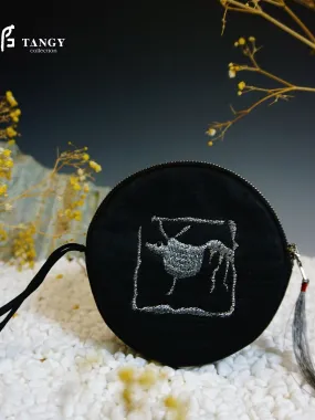 Silk change purse of Chinese Zodiac embroidery