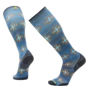 Ski Zero Cushion Paths Crossed Print OTC Socks - SW002485