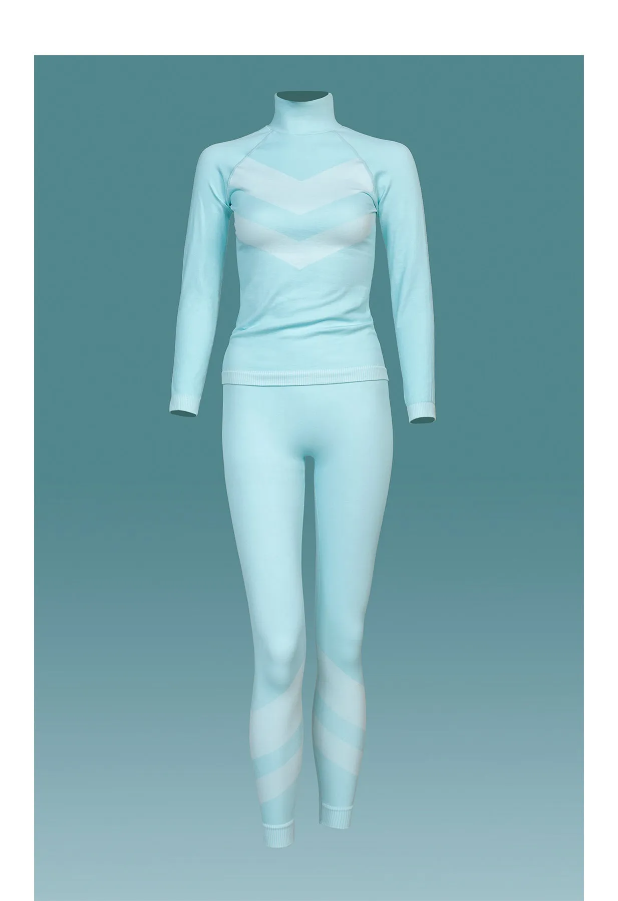 Sloobie Courchevel Thermal Base Layer Leggings in Aquamarine