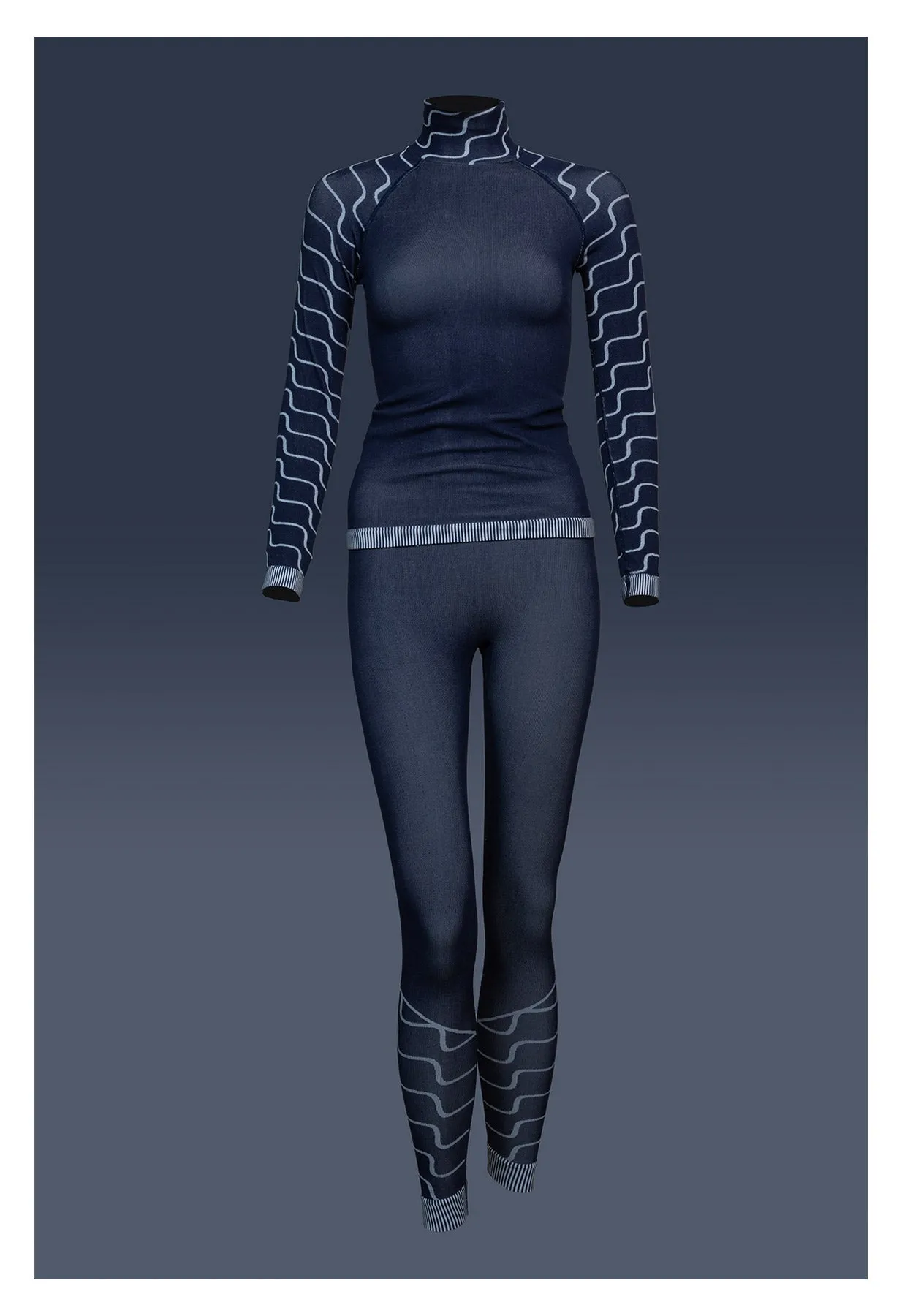 Sloobie Megeve Thermal Base Layer Leggings in Navy