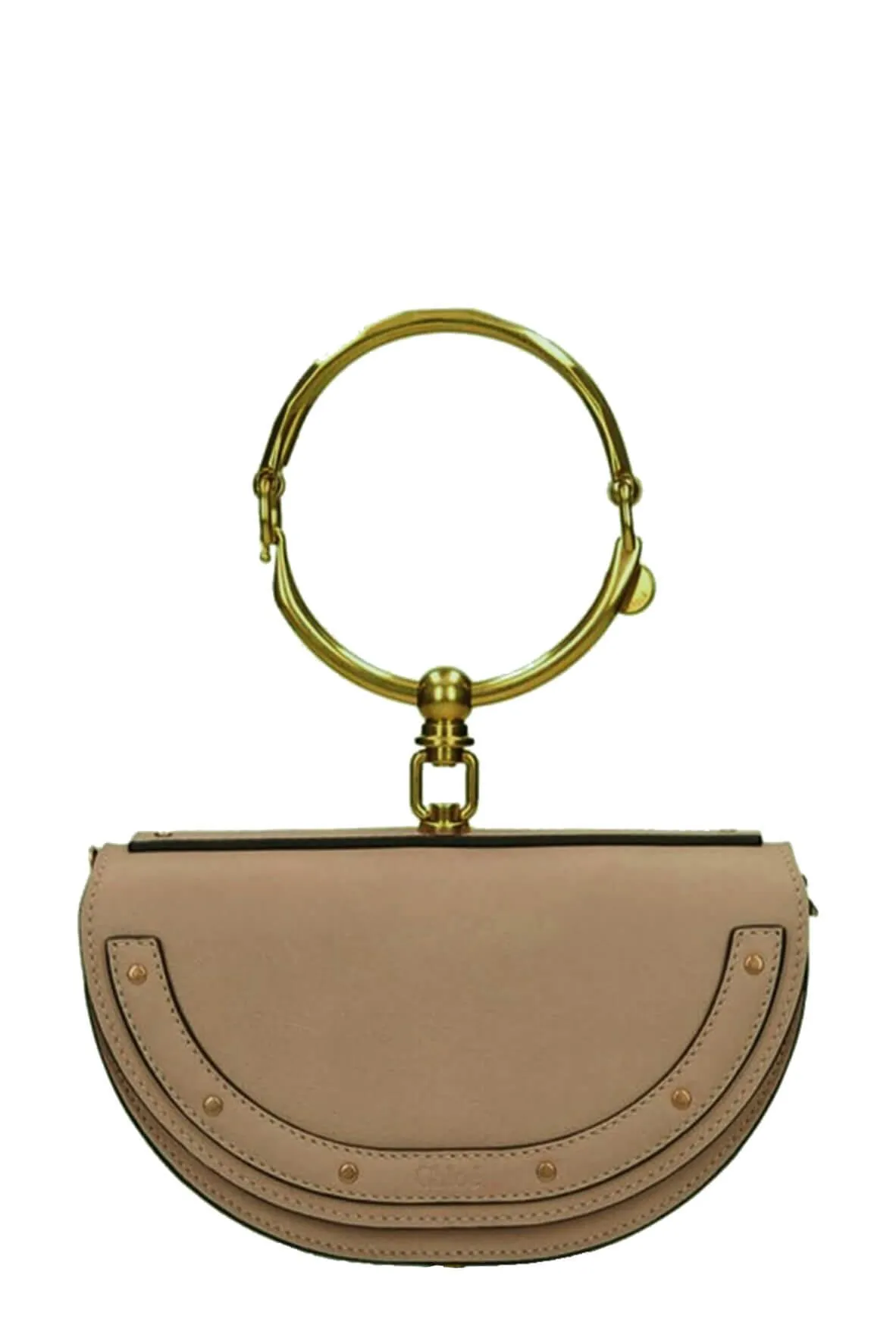 Small Nile Minaudiere Bracelet Bag Biscotti Beige