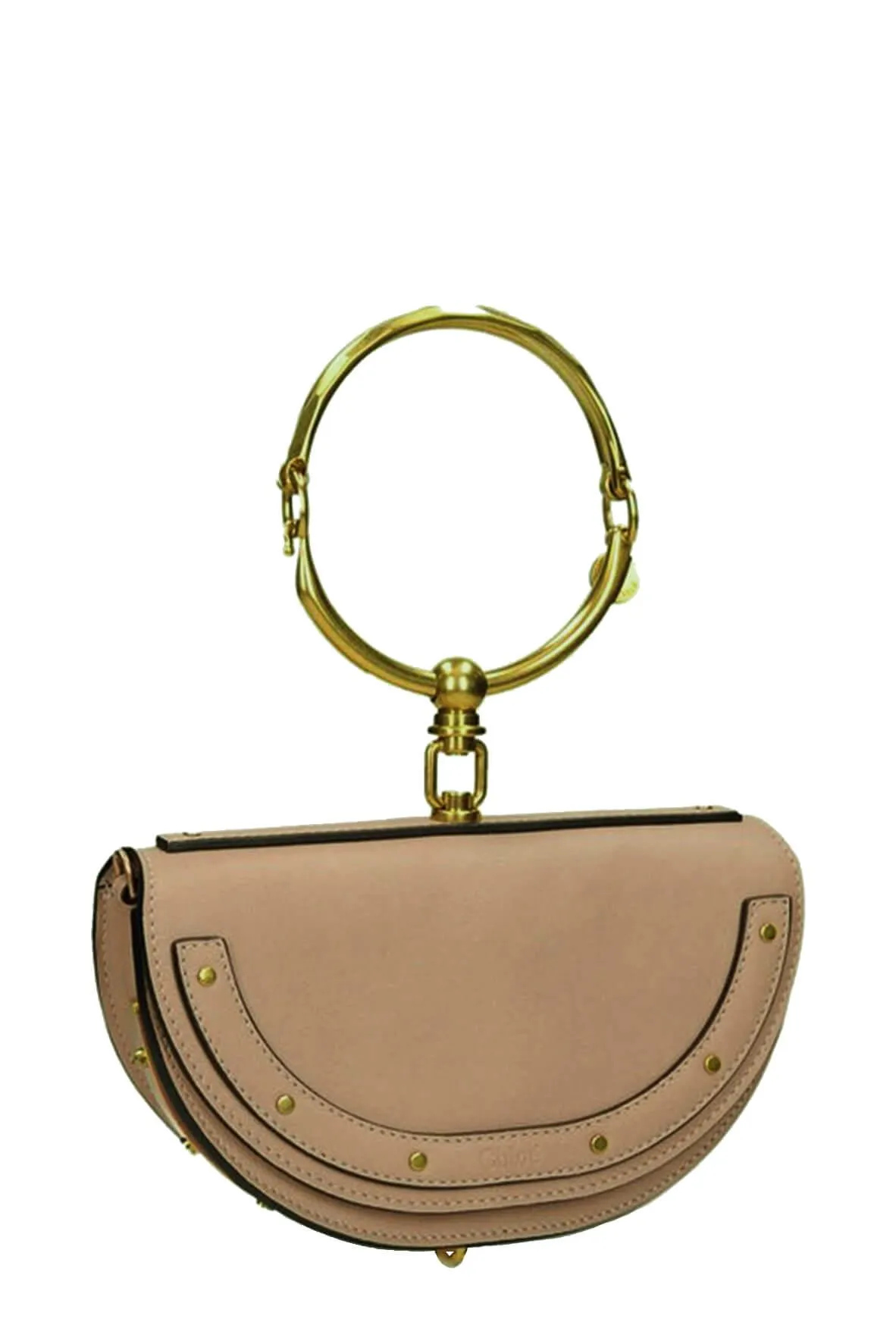 Small Nile Minaudiere Bracelet Bag Biscotti Beige