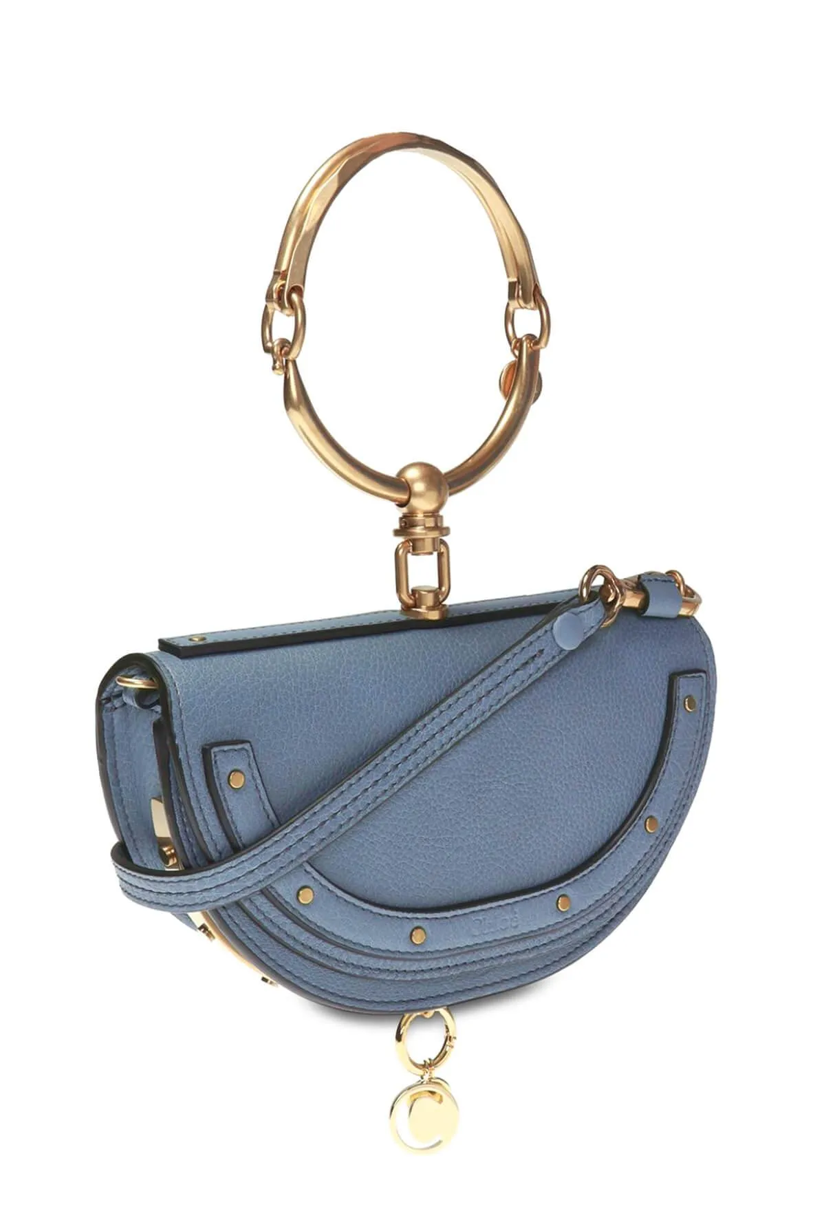 Small Nile Minaudiere Bracelet Bag Cloudy Blue