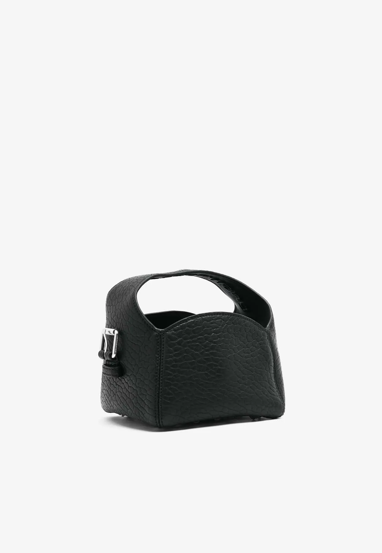 Small Rex Grained Leather Bucket Bag