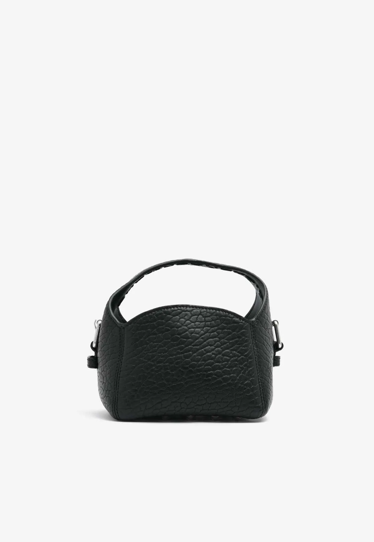 Small Rex Grained Leather Bucket Bag