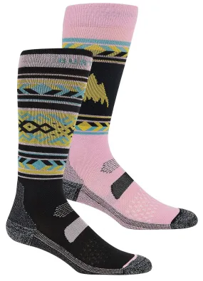 socks Burton Performance Lightweight 2 Pack - Powder Blush - women´s