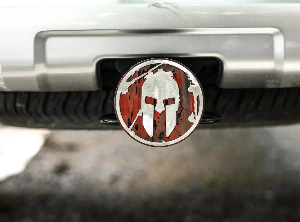 SPARTAN Helmet Trailer Hitch Cover- Weathered Red