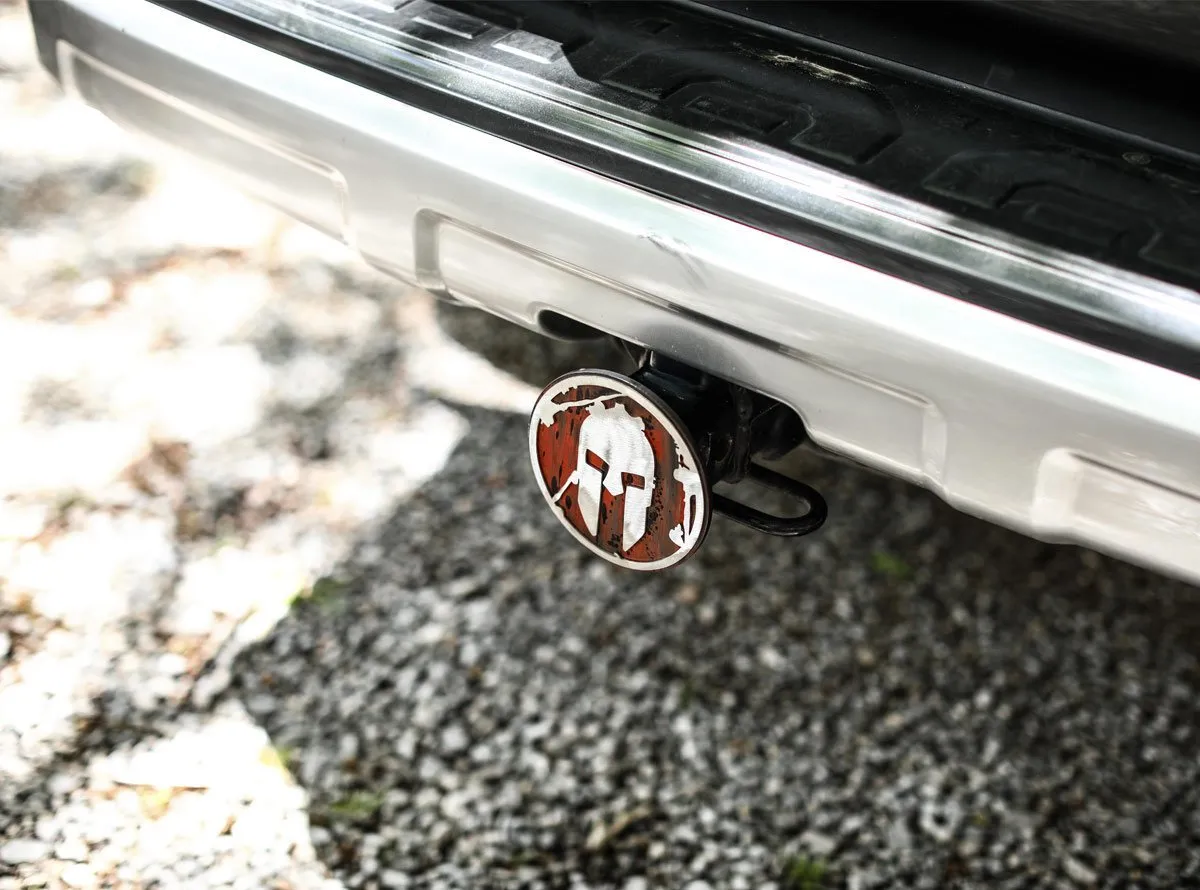 SPARTAN Helmet Trailer Hitch Cover- Weathered Red