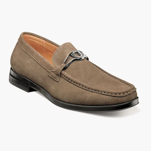 Stacy Adams Men's Palladian Moc Toe Slip-On - Fossil Suede