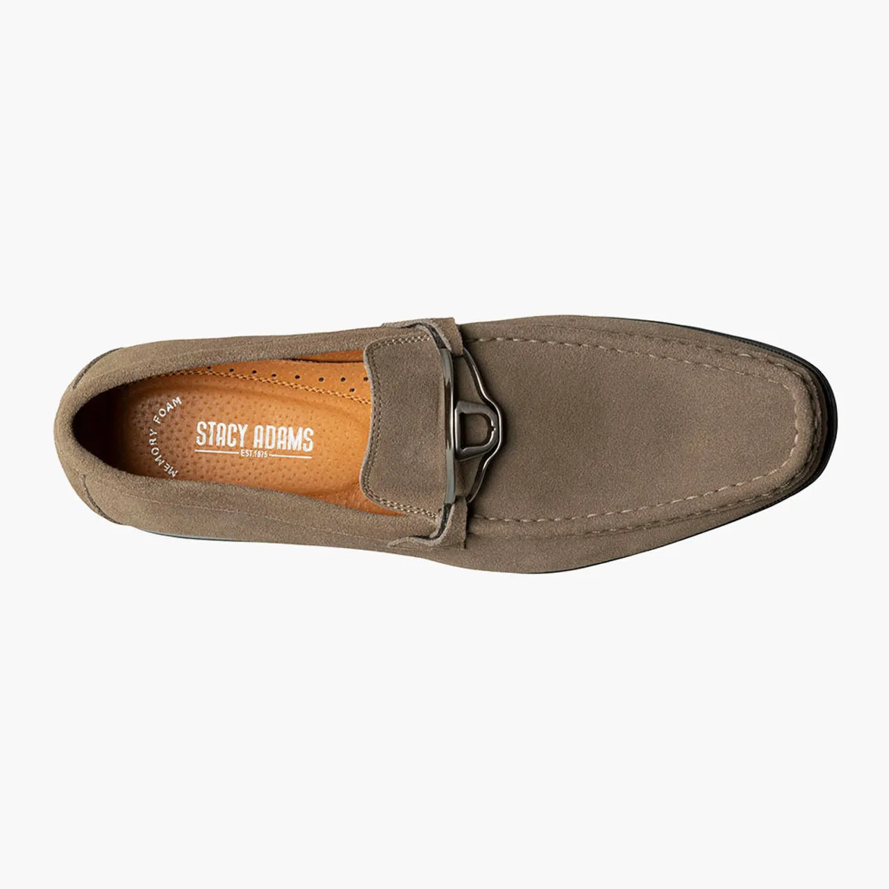 Stacy Adams Men's Palladian Moc Toe Slip-On - Fossil Suede