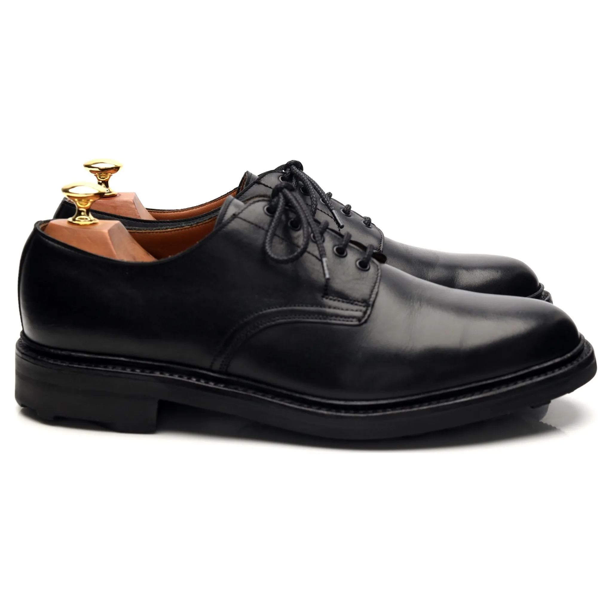 'Stirling' Black Leather Derby UK 8.5 F