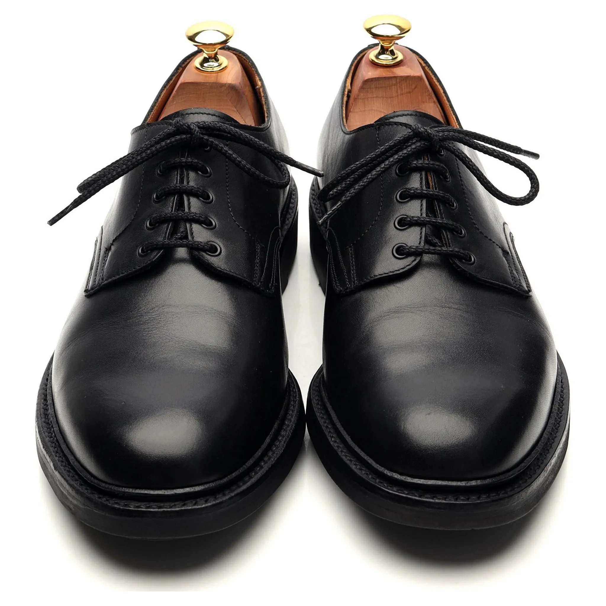 'Stirling' Black Leather Derby UK 8.5 F