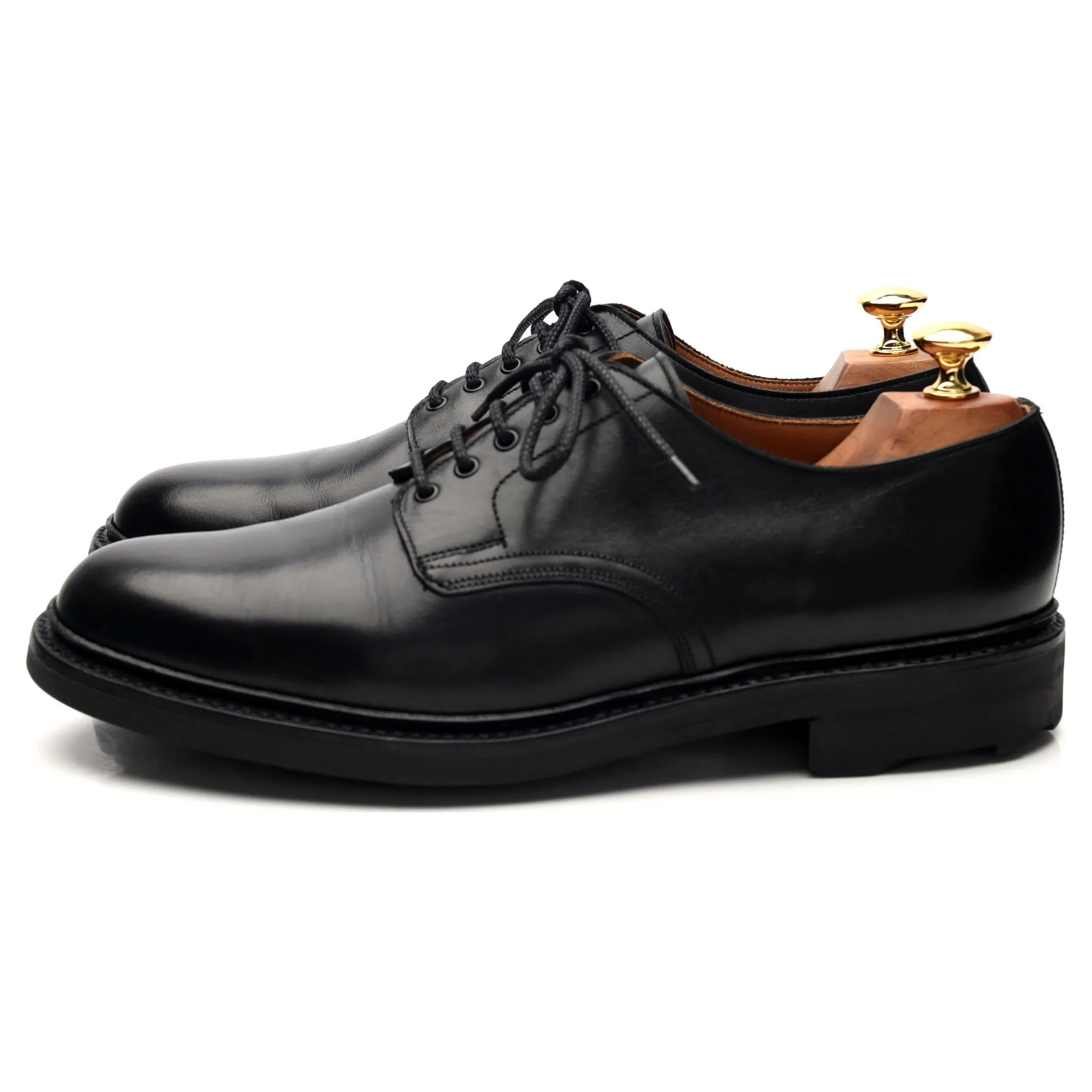 'Stirling' Black Leather Derby UK 8.5 F