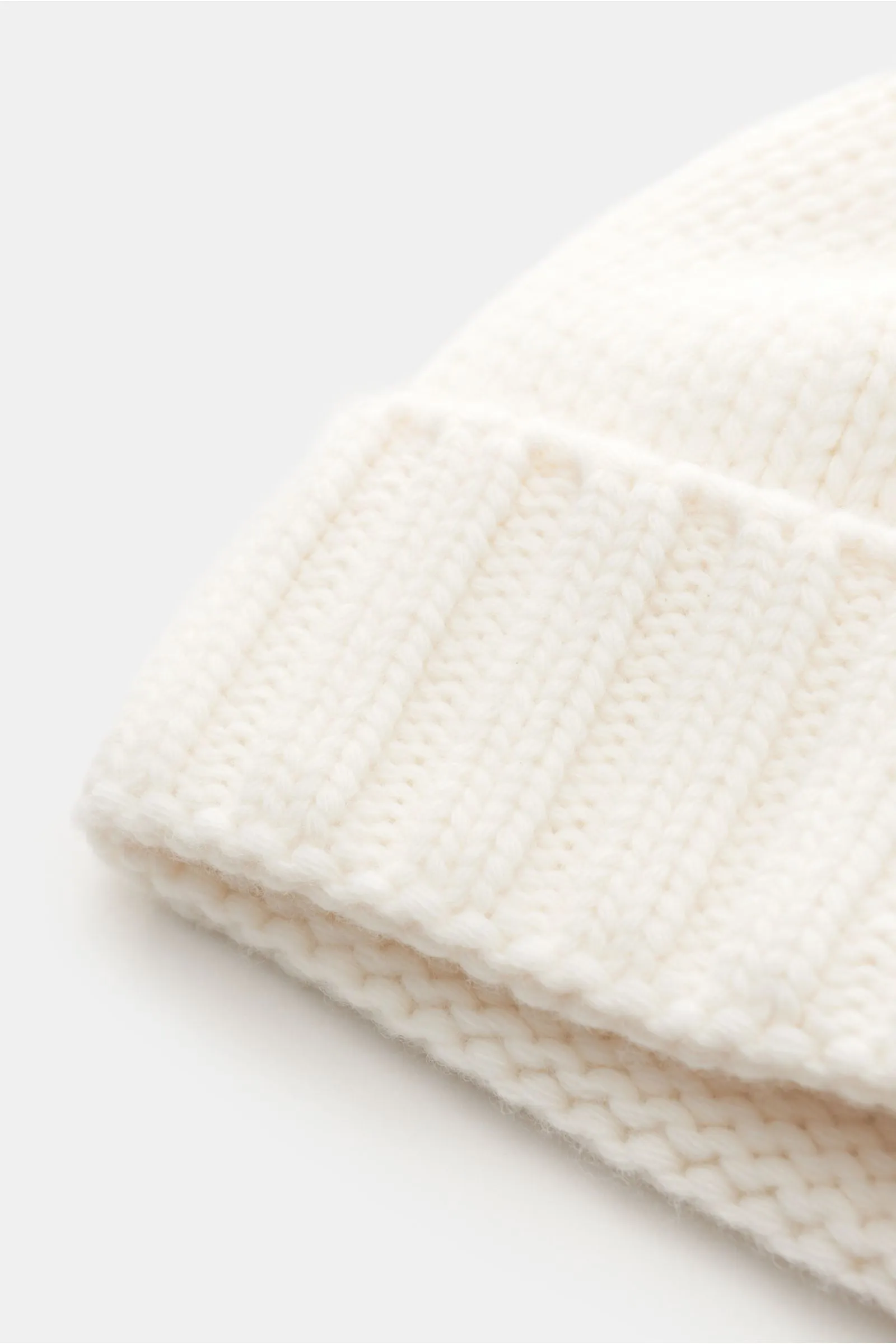 STONE ISLAND Wool beanie cream