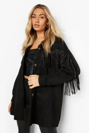 Suedette Fringe Jacket