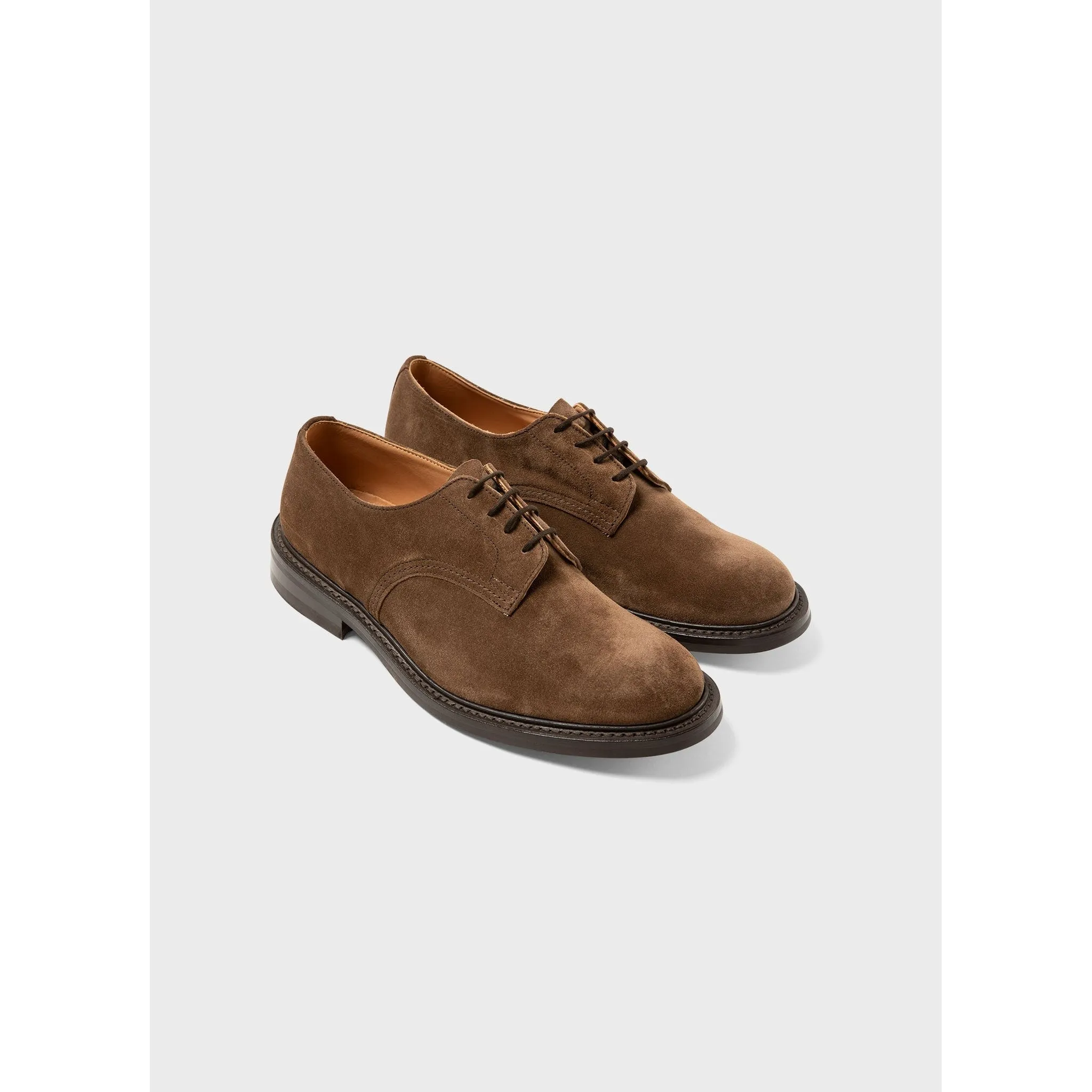 Sunspel x Trickers Suede Derby Shoe | Men | Light Brown