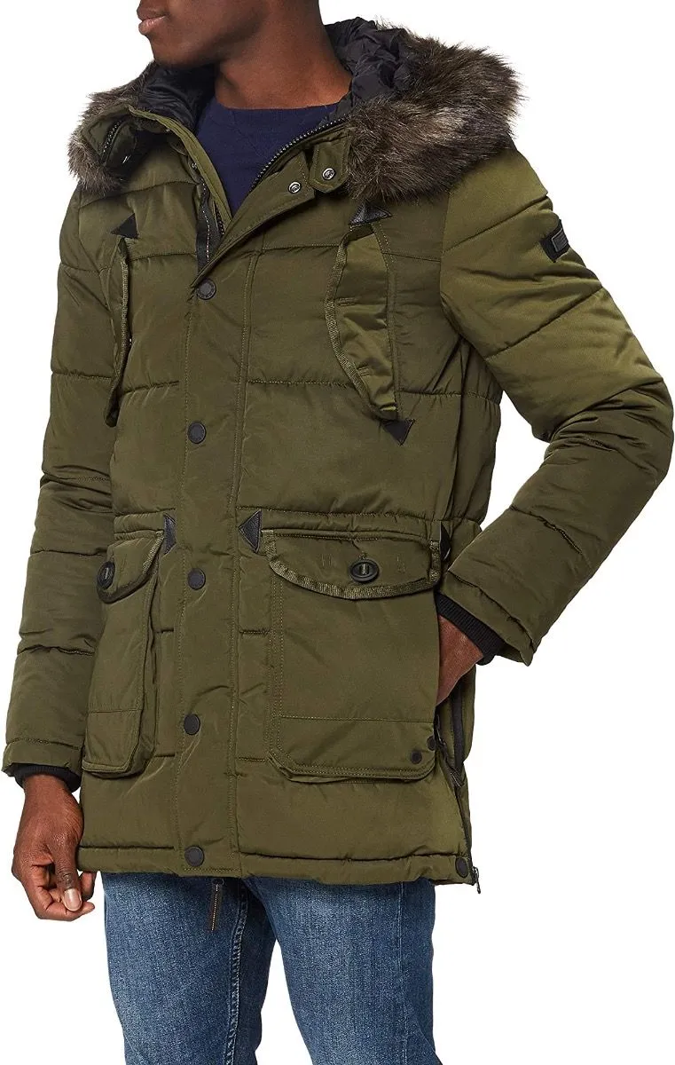 Superdry Chinook Long Padded Jacket Khaki