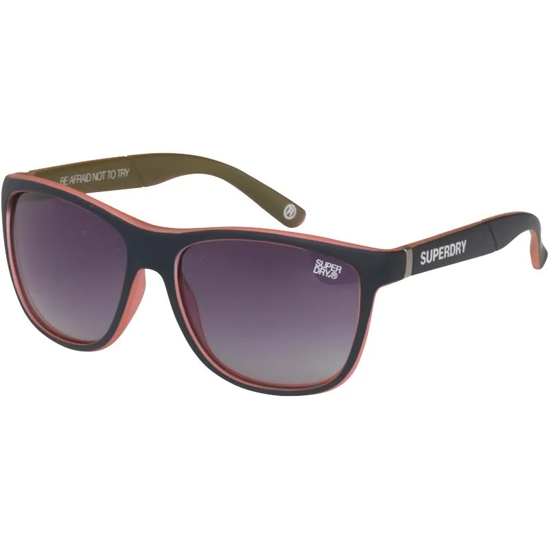 Superdry Gymstar Rose Tinted Wayfarer Sunglasses Black/Pink