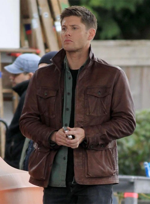 Supernatural Season 7 Jensen Ackles (Dean Winchester) Suede Brown Jacket - Famous Jackets