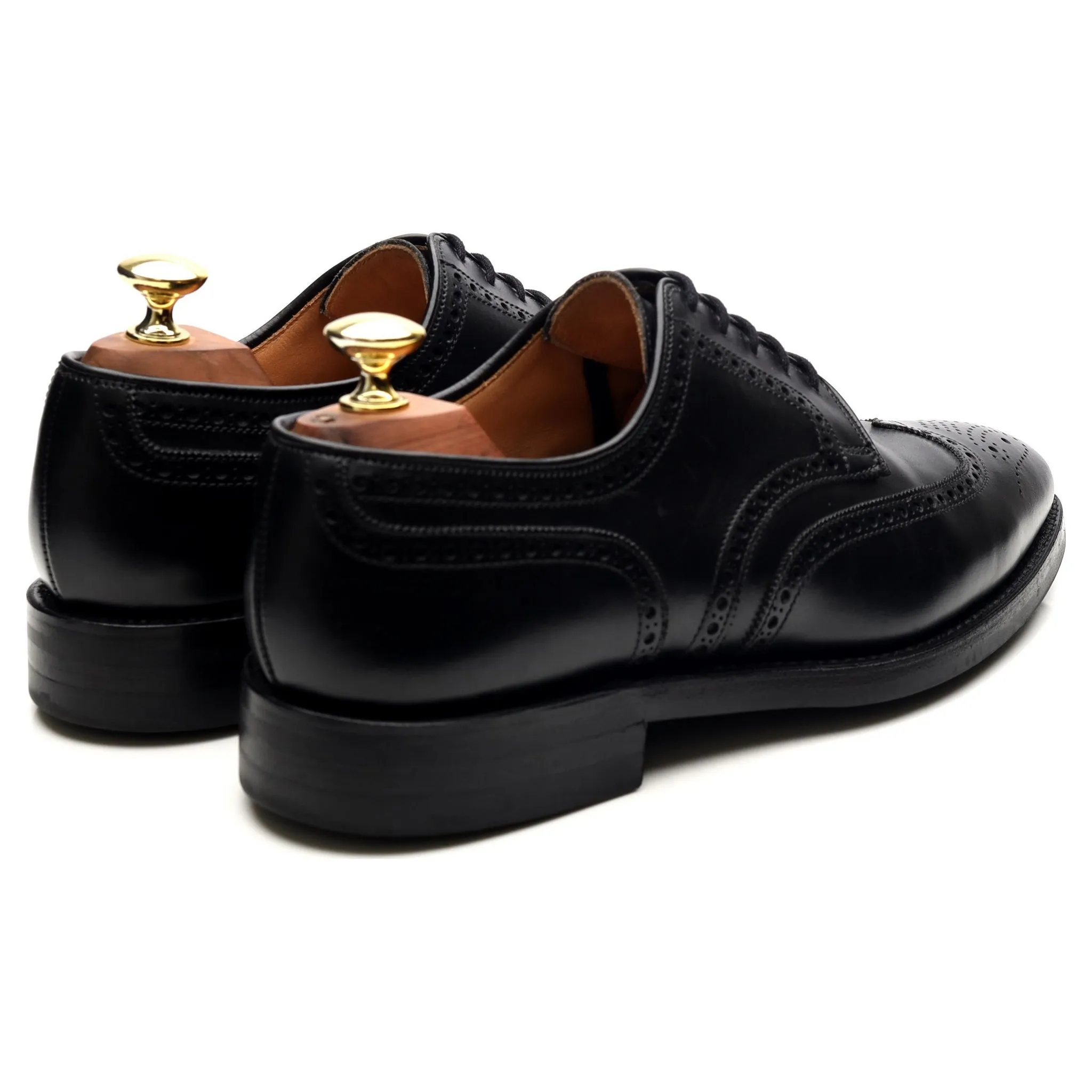 'Swansea' Black Leather Derby Brogues UK 7.5 E