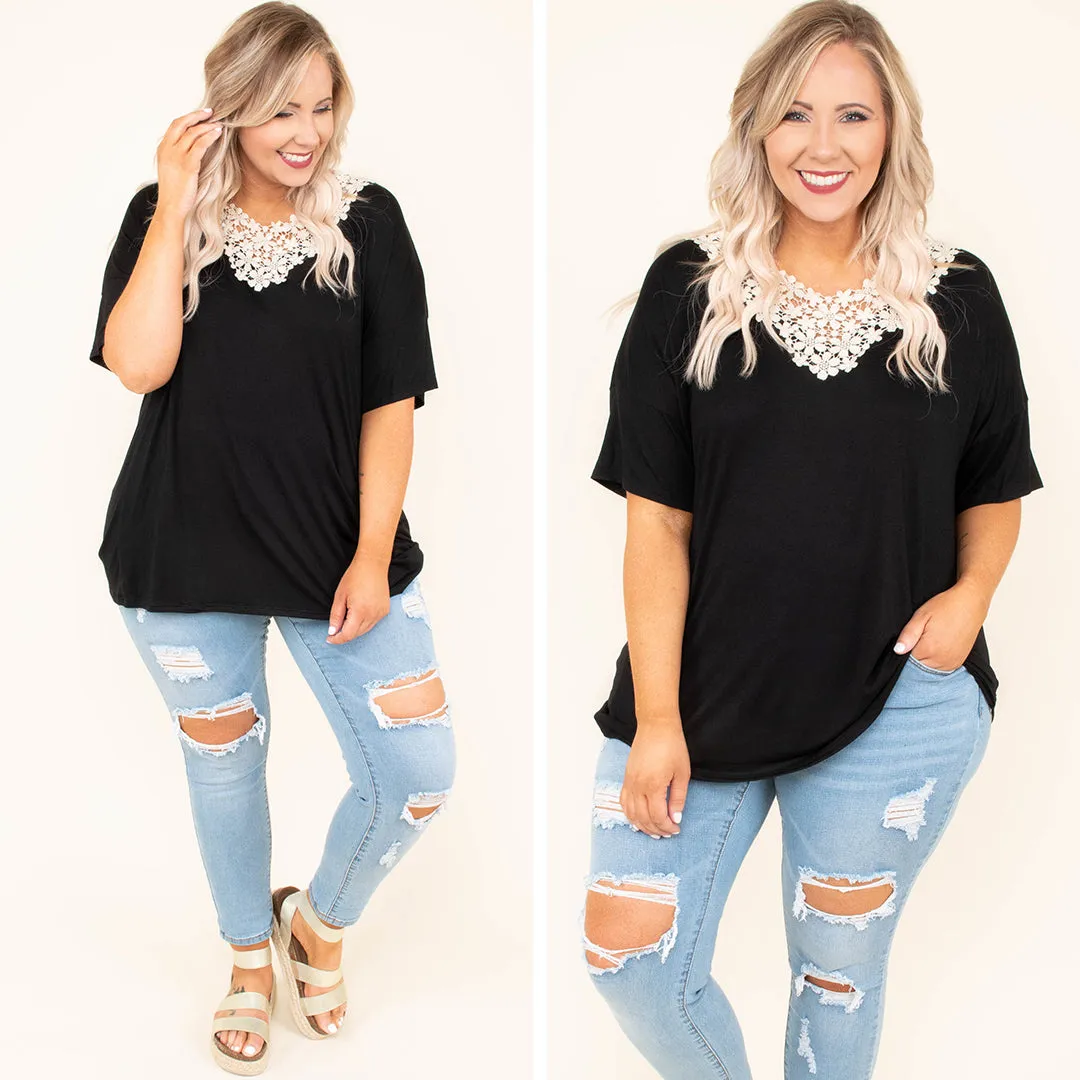 Talk All Day Top, Black