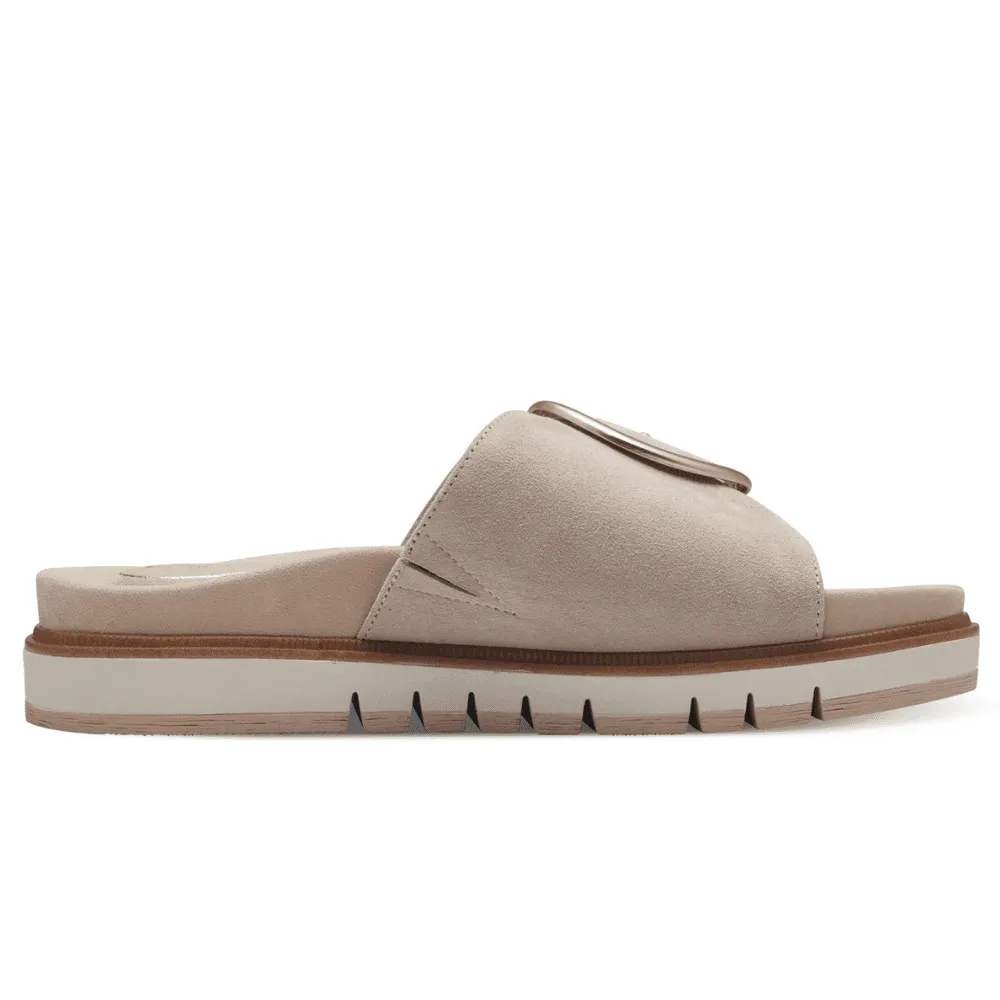 Tamaris Comfort 87106 Beige Suede Sliders