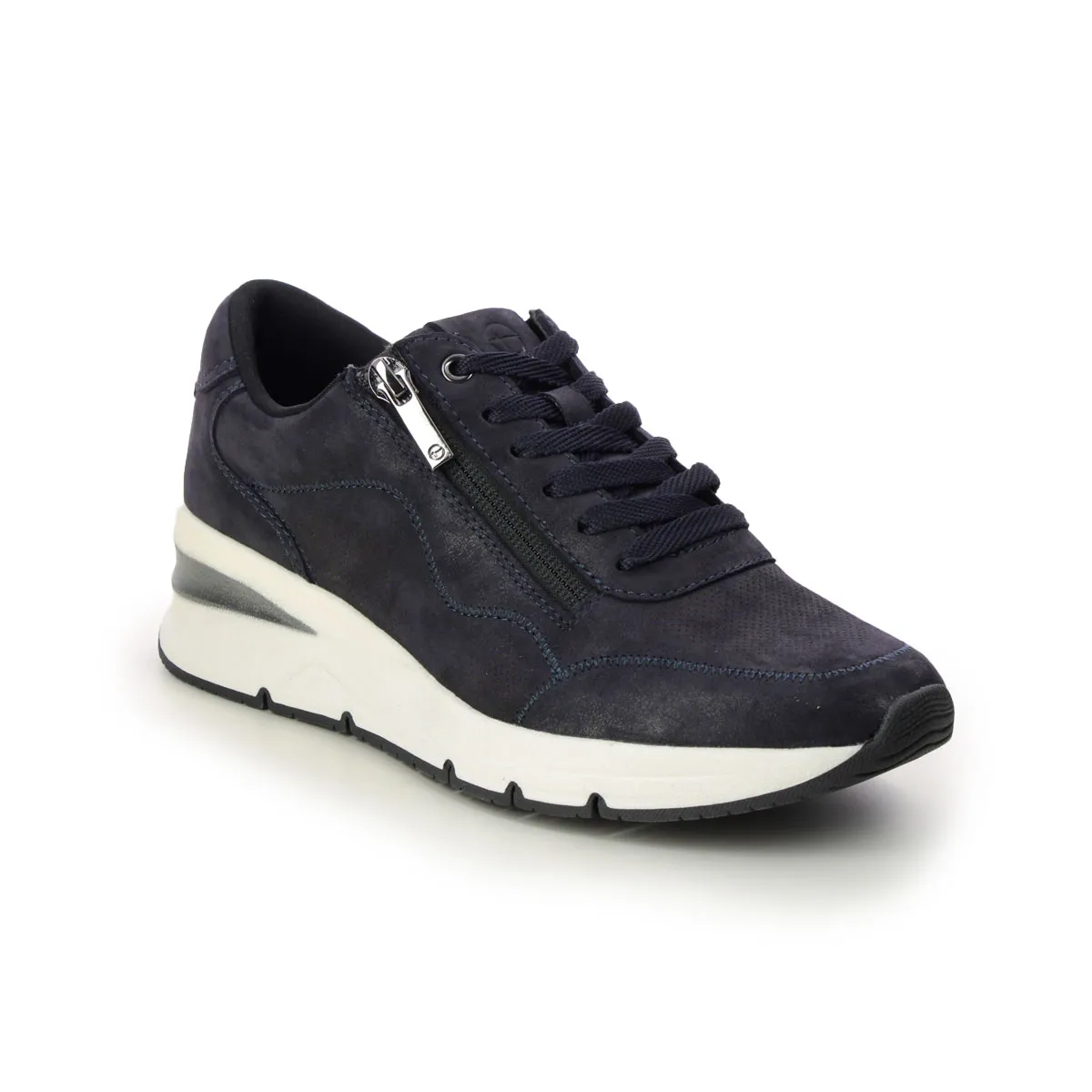 Tamaris - Rea Zip Wedge 2376142805 (navy Nubuck)